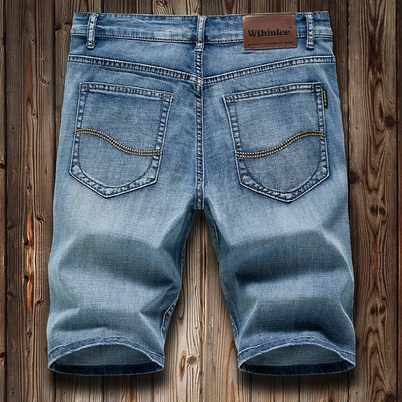 4 Model Classic Style Men's Slim Denim shorts Summer New Business Fashion Thin Stretch Short Casual Pants Male
