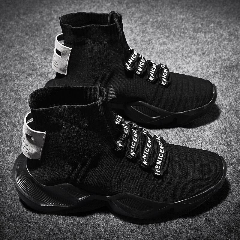 High Top Fashion Men's Sock Chunky Sneakers Breathable Men Thick Bottom Shoes Outdoor Casual Footwear Big Size Zapatillas Hombre