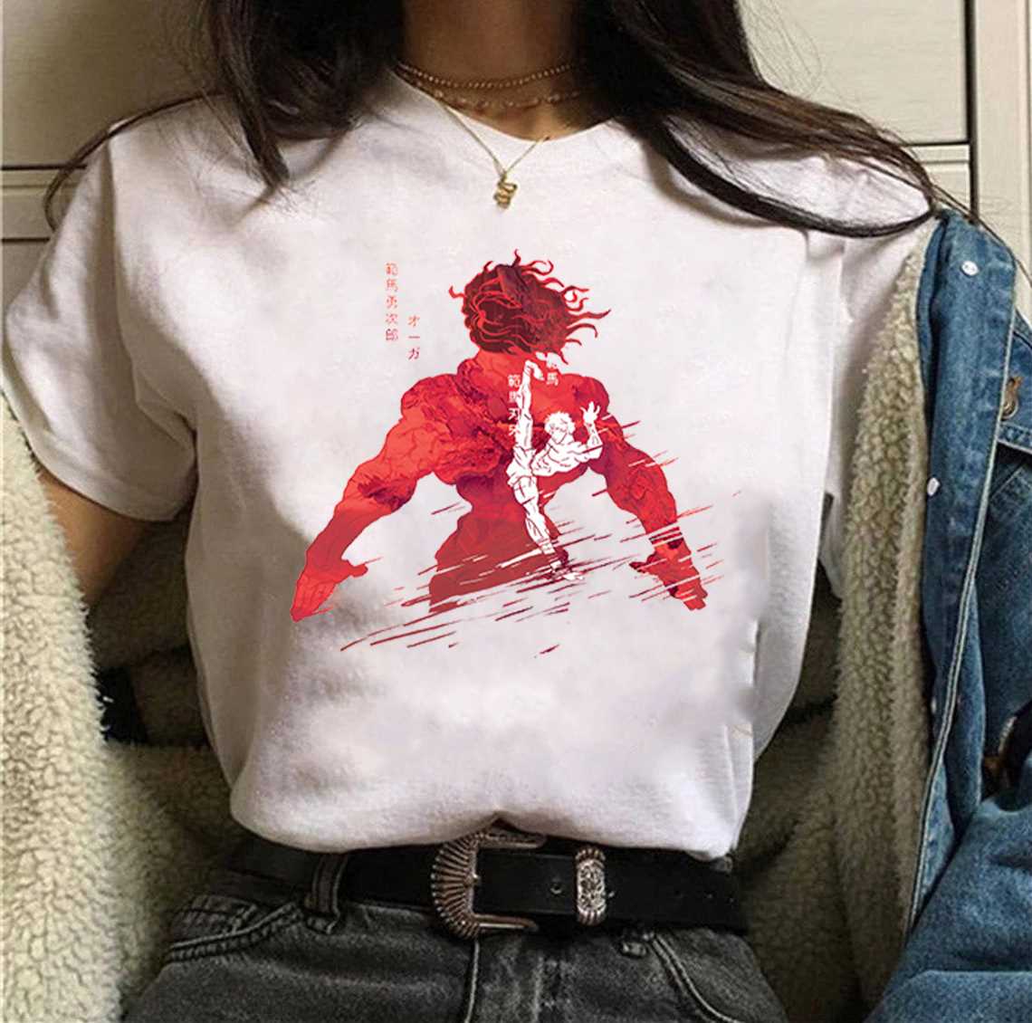 Baki The Grappler Anime Clothes Streetwear Goth Clothes Unisex Harajuku Punk Clothes 90s Shirt New Arrival 2021 T Shirts