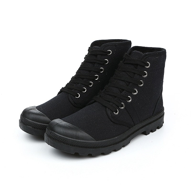 YWEEN Lace Up Men's Casual Shoes Spring Autumn High Top Men's Army Shoes Men Casual Canvas Shoes Male High Quality Shoes