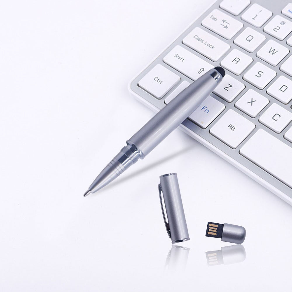 Ballpoint Pen USB Flash Drive 2.0 Pen Drive 32GB 16GB 8GB 4GB Pendrive with Box U Disk Memoria USB Flashdrive Custom Logo Gifts