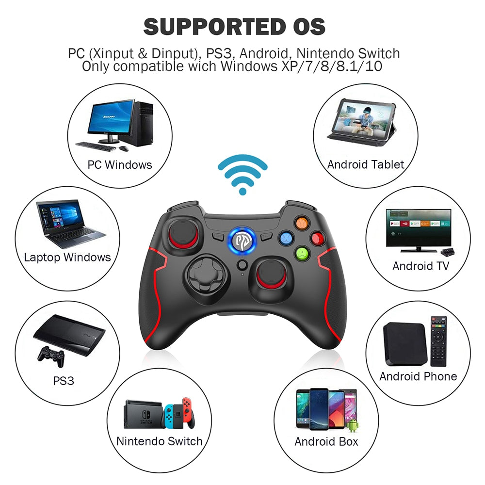 EasySMX ESM-9013 PC Joystick Wireless Gamepad Controller For PS3 Nintendo Switch Android Phone TV Box Tablet Laptop Control