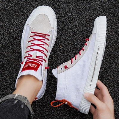 TaoBo High top Casual Shoes for Men Khaki Outdoor Sport Sneaker for Male Size 39-44 Light Weight Anti-Slippery Shoes