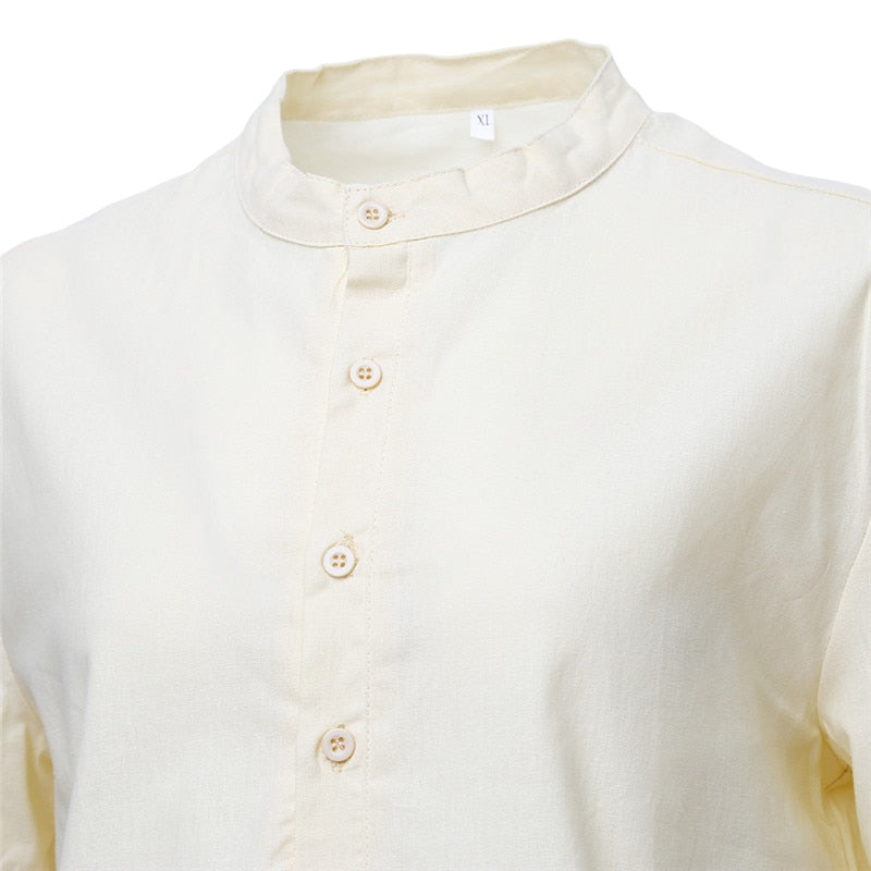Men Linen Shirts Short Sleeve Breathable Men's Baggy Casual Shirts Slim Fit Solid Cotton Shirts Mens Pullover Tops Blouse