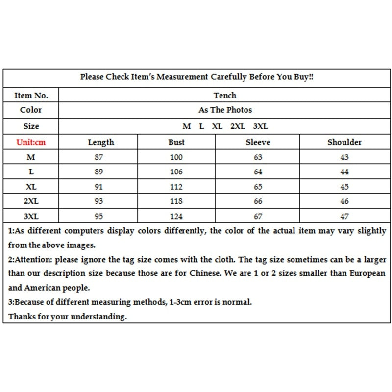 Fashion Brand Autumn Jacket Long Trench Coat Men's High Quality Self-cultivation Solid Color Men's Coat Double-breasted Jacket