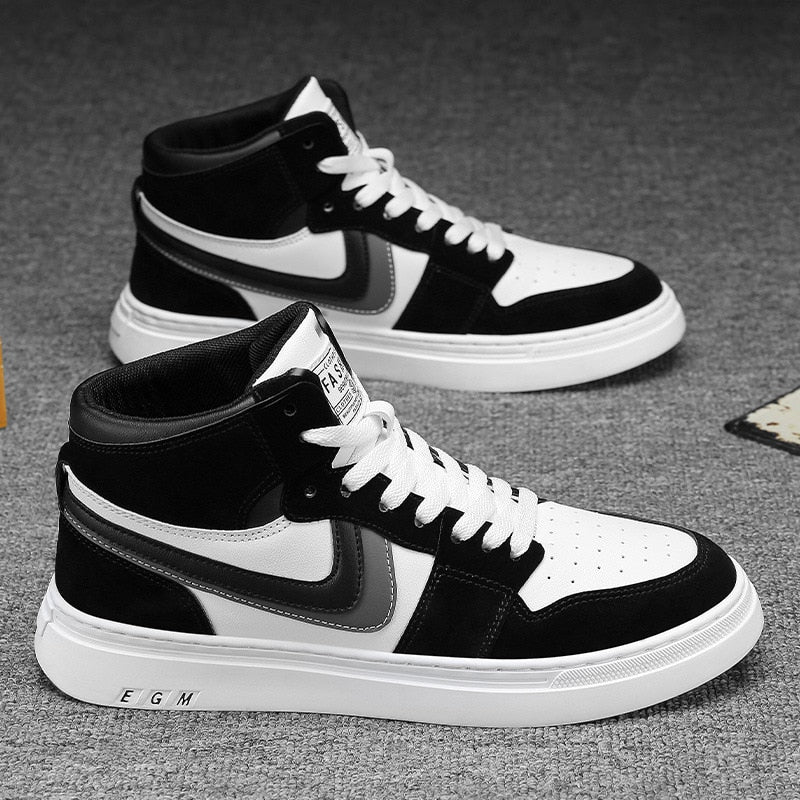 White Women's Men's Sneaker Trend High Top Platform Shoes Men 2021 Spring Designer Vulcanized Shoes Elegant Brand Sneakers 39-44