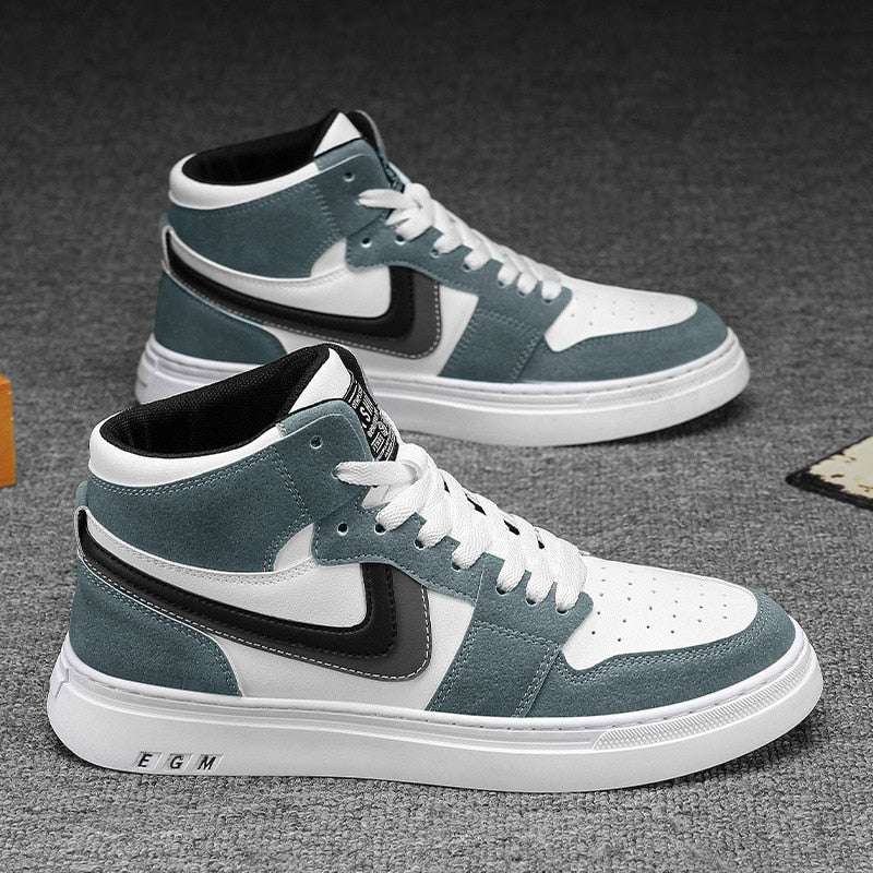 White Women's Men's Sneaker Trend High Top Platform Shoes Men 2021 Spring Designer Vulcanized Shoes Elegant Brand Sneakers 39-44