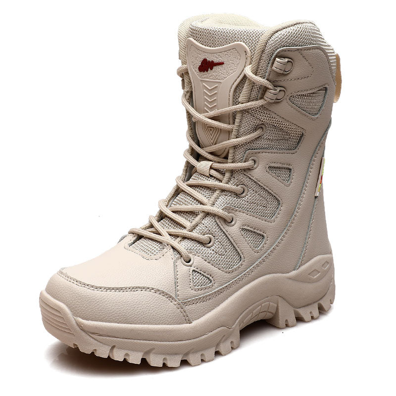 New Warm Plush Snow Boots Men Lace Up Casual High Top Men's Boots Waterproof Winter Boots Anti-Slip Ankle Boots Army Work Boots