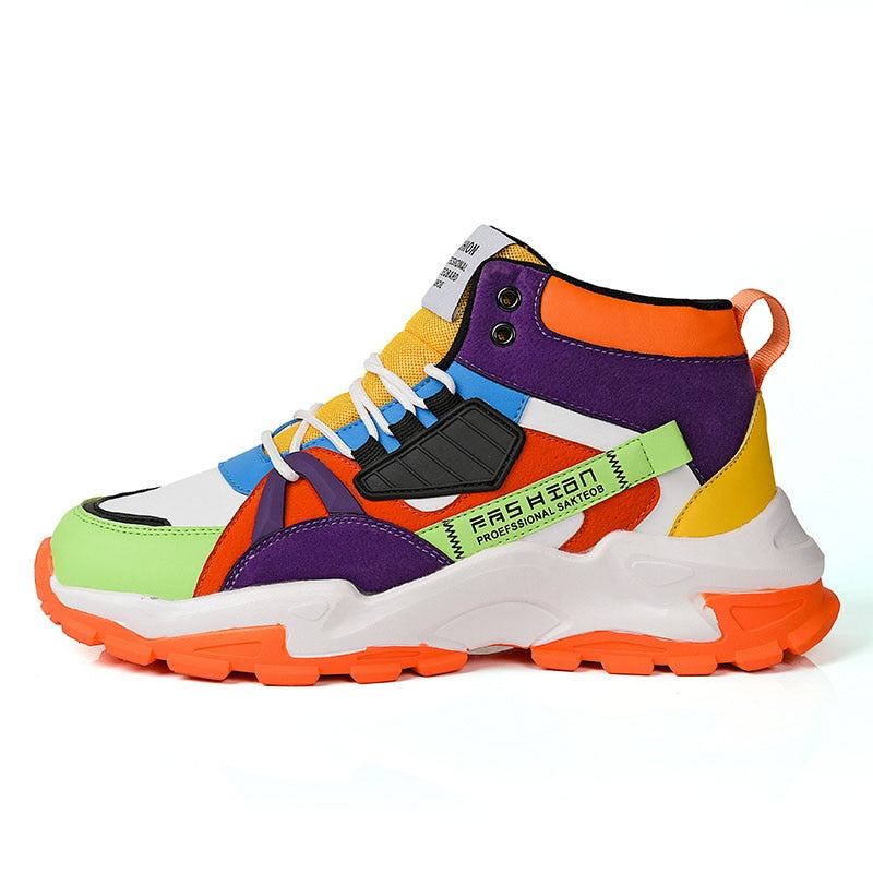 New Fashion Shoes For Men Casual High Top Chunky Sneakers Mens Trainers Tendencia Breathable Designer Zapatillas De Hombre
