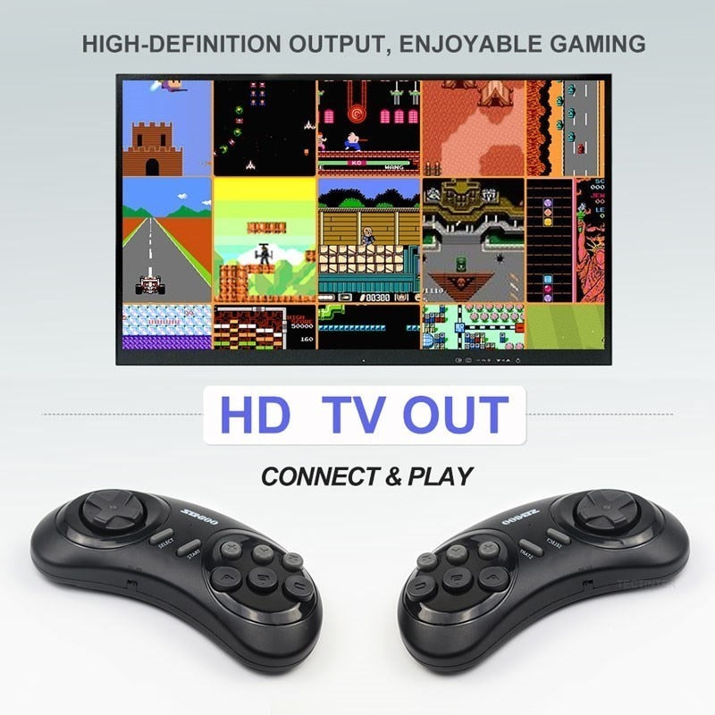 Retro Game Console 16 Bit MD Genesis For Sega Genesis Built-in 4737 Classic Games Controller Gamepad Video Game Stick with TV HD