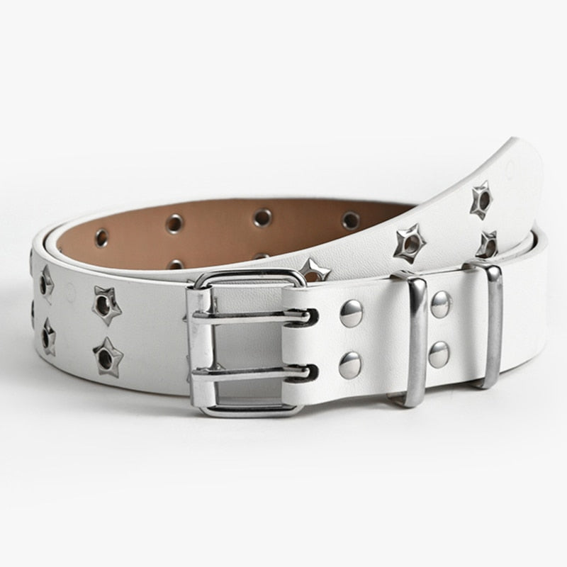 GAOKE Pyramid Fashion Rivet Belt Men&Women's Studded Belt Punk Rock With Pin Buckle Hardware Jeans Designer Female Waist Belts