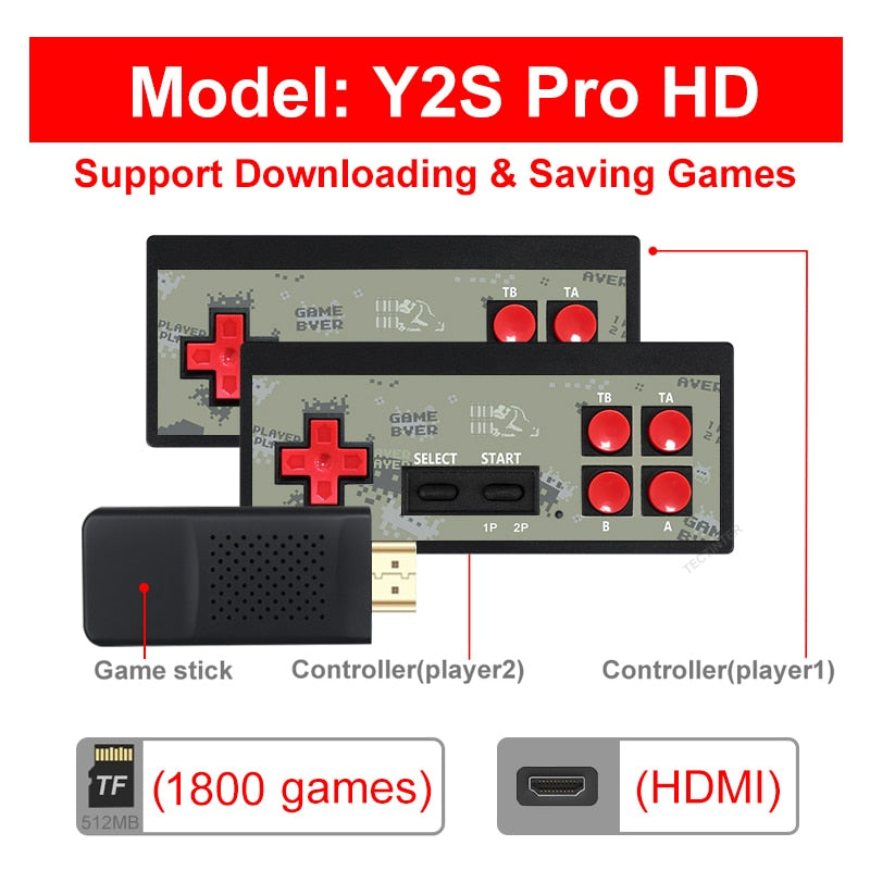 Retro Game Console 16 Bit MD Genesis For Sega Genesis Built-in 4737 Classic Games Controller Gamepad Video Game Stick with TV HD