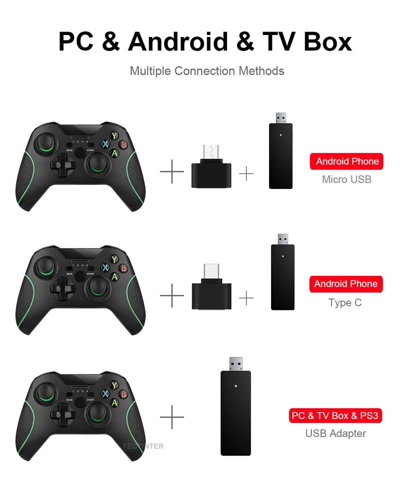 2.4G Wireless Game Controller For Xbox One Console For Xbox Series X S Gamepad For Android PC Joystick For PS3 Controle Joypad