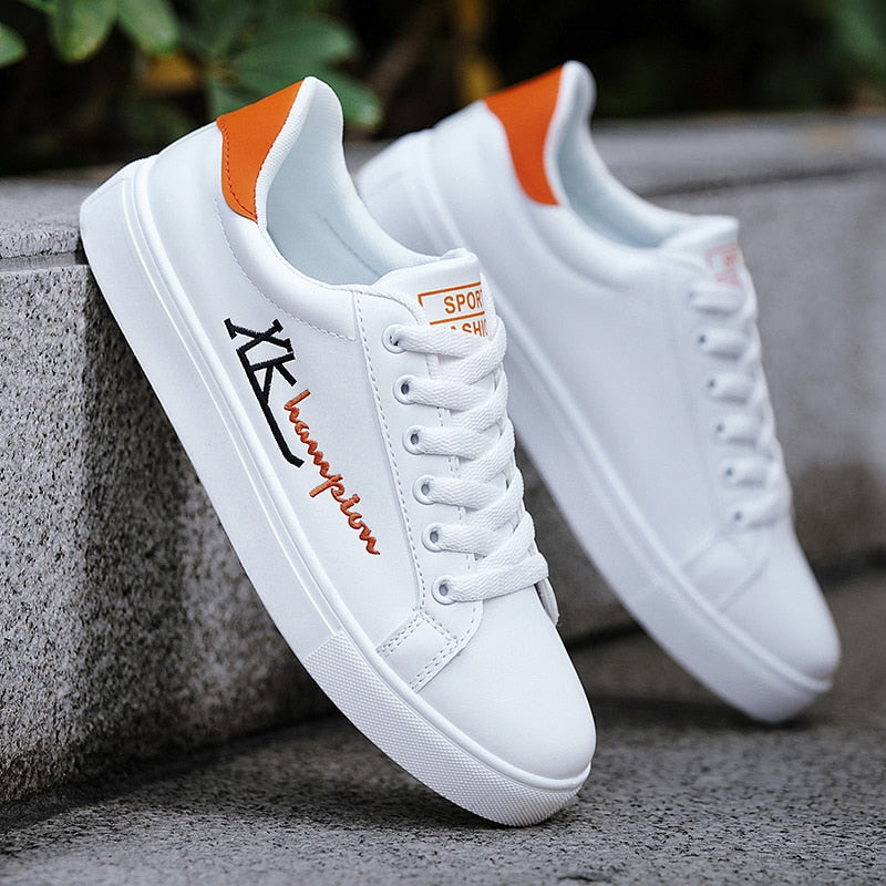Men's Casual Shoes Lightweight Breathable Men Shoes Flat Lace-Up Men Sneakers White Business Travel Unisex Tenis Masculino