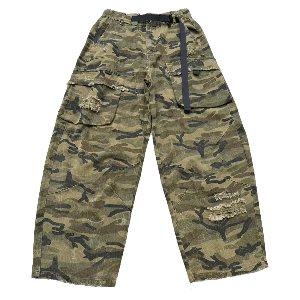 Complex  Camouflage Loose Wide-leg Jeans