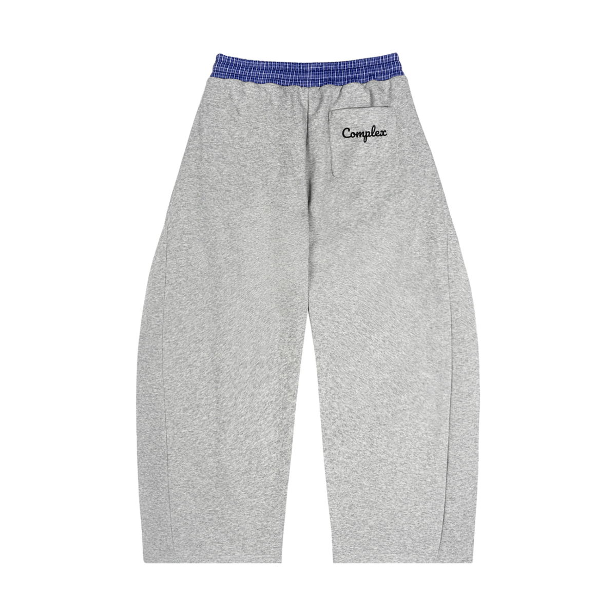 complex Plaid Waistband Barrel Sweatpants