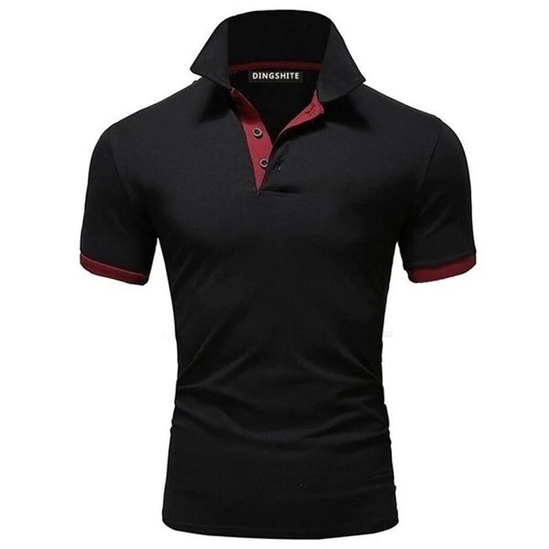 Polo Shirt Men Casual Cotton Solid Color Poloshirt Men's Breathable Tee Shirt Golf Tennis Brand Clothes Plus po lo