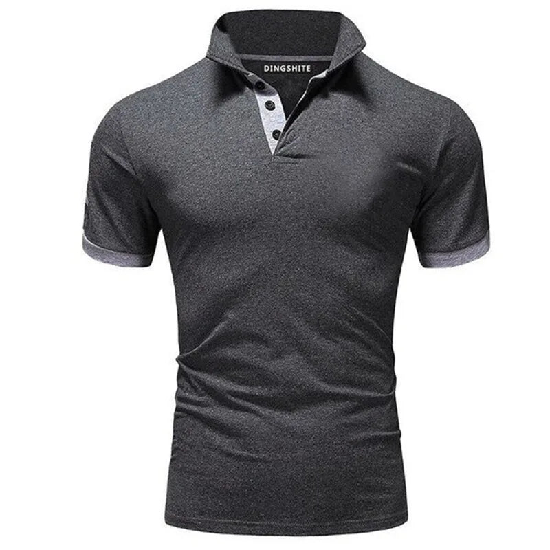 Polo Shirt Men Casual Cotton Solid Color Poloshirt Men's Breathable Tee Shirt Golf Tennis Brand Clothes Plus po lo