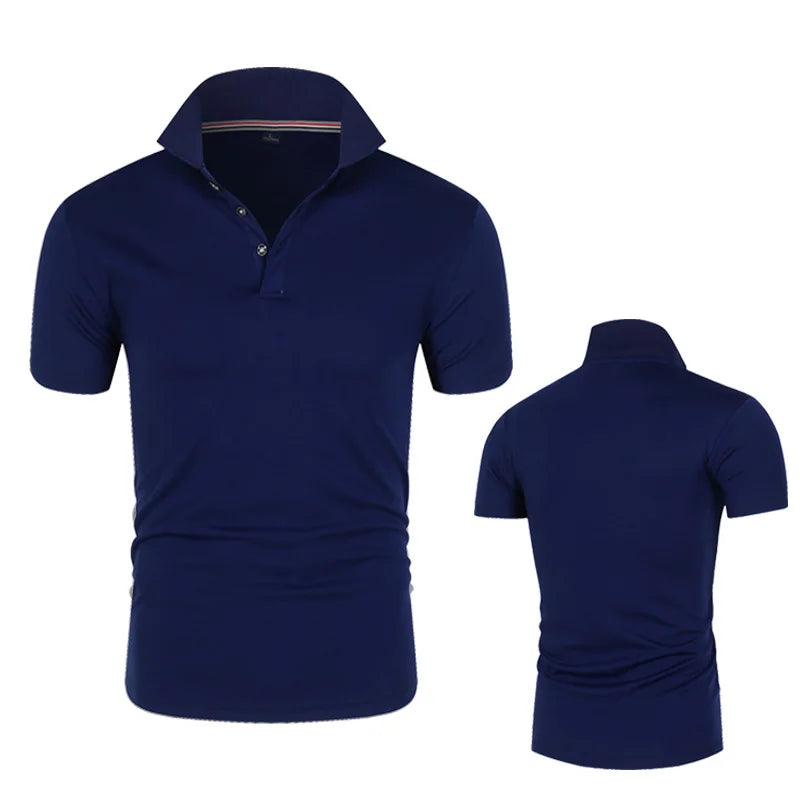 Polo Shirt Men Casual Cotton Solid Color Poloshirt Men's Breathable Tee Shirt Golf Tennis Brand Clothes Plus po lo