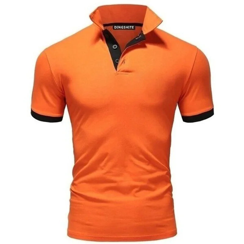 Polo Shirt Men Casual Cotton Solid Color Poloshirt Men's Breathable Tee Shirt Golf Tennis Brand Clothes Plus po lo