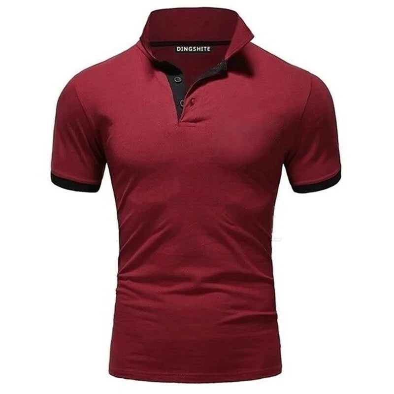 Polo Shirt Men Casual Cotton Solid Color Poloshirt Men's Breathable Tee Shirt Golf Tennis Brand Clothes Plus po lo