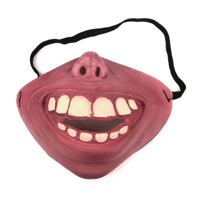 Creative Adult Clown Latex Cosplay Props Humorous Elastic Band Half Face Party Latex Masks Funny Halloween Horrible Mask