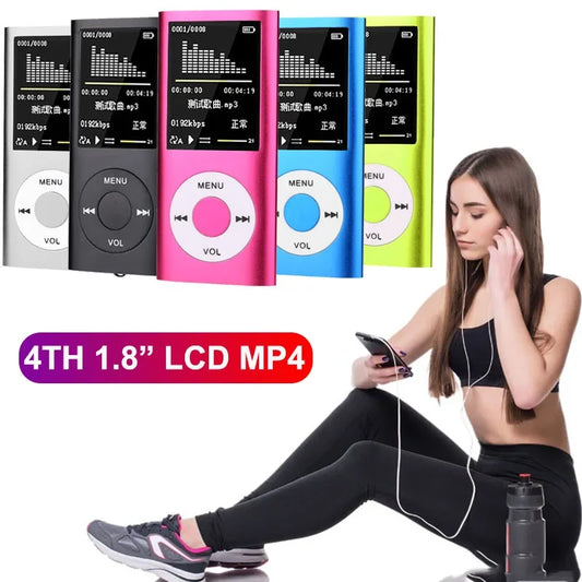 Portable with 1.8" LCD Mp3 Mp4 Music Video Media Players for IPod Style Color Screen Sport Cute FM Radio Support TF Card Player