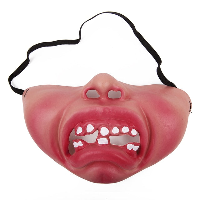 Creative Adult Clown Latex Cosplay Props Humorous Elastic Band Half Face Party Latex Masks Funny Halloween Horrible Mask