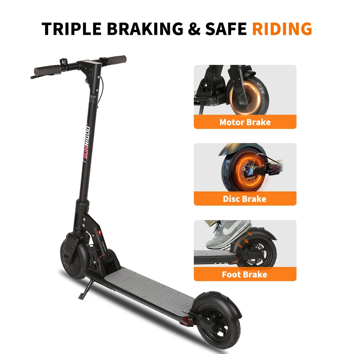 350W New Electric Scooter 36V 10AH 25km/h Mobility Scooter Anti-skid Folding Electric Scooter Lightweigh For Adults US Warehouse