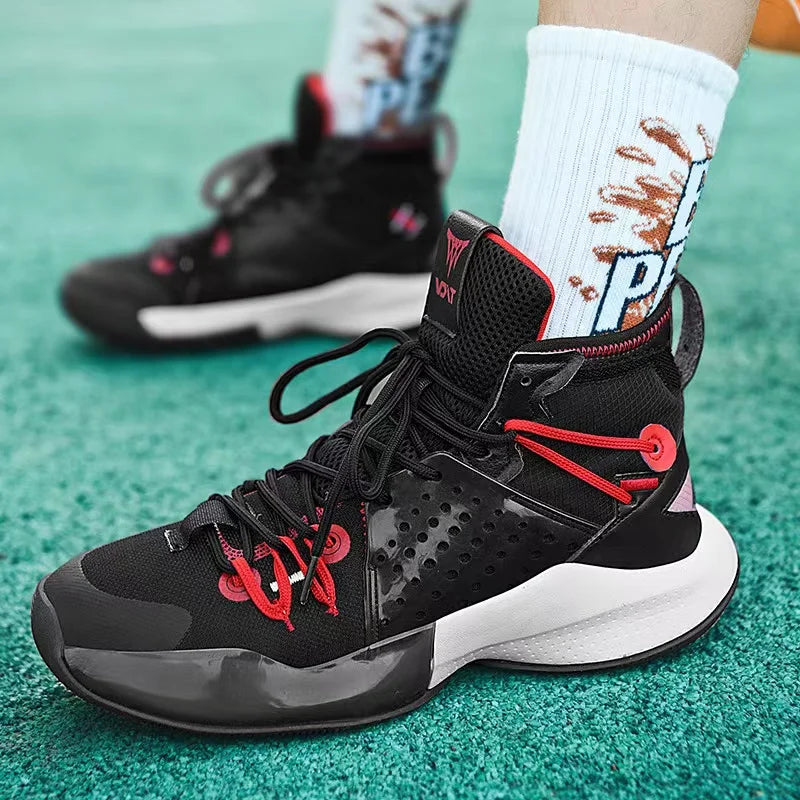 Original VOIT High Top Basketball Shoes Big Size 46 Unisex Non-slip Soles Highest Quality Basketball Sport Sneakers