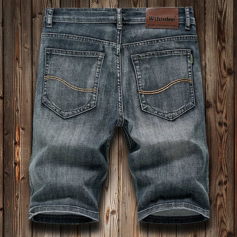 4 Model Classic Style Men's Slim Denim shorts Summer New Business Fashion Thin Stretch Short Casual Pants Male