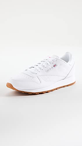 Reebok Unisex Classic Leather Sneaker, FTWR White/Pure Grey 3 Rubber gum-03, 12 Women/10.5 Men