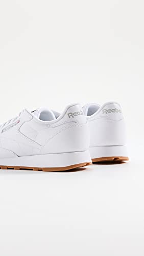 Reebok Unisex Classic Leather Sneaker, FTWR White/Pure Grey 3 Rubber gum-03, 12 Women/10.5 Men