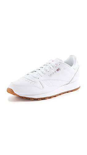 Reebok Unisex Classic Leather Sneaker, FTWR White/Pure Grey 3 Rubber gum-03, 12 Women/10.5 Men