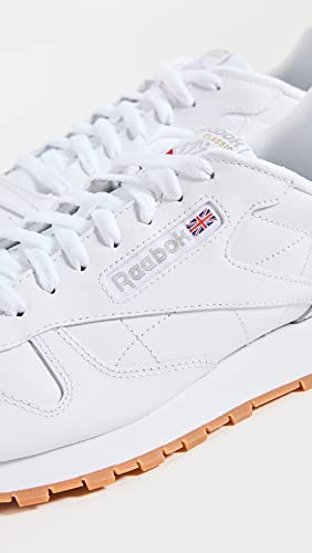 Reebok Unisex Classic Leather Sneaker, FTWR White/Pure Grey 3 Rubber gum-03, 12 Women/10.5 Men