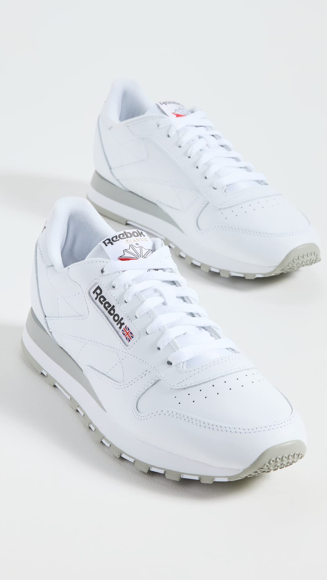 Reebok Unisex Classic Leather Sneaker, FTWR White/Pure Grey 3 Rubber gum-03, 12 Women/10.5 Men