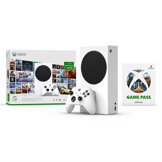 Xbox Series S – Starter Bundle - Includes hundreds of games with Game Pass Ultimate 3 Month Membership - 512GB SSD All-Digital Gaming Console