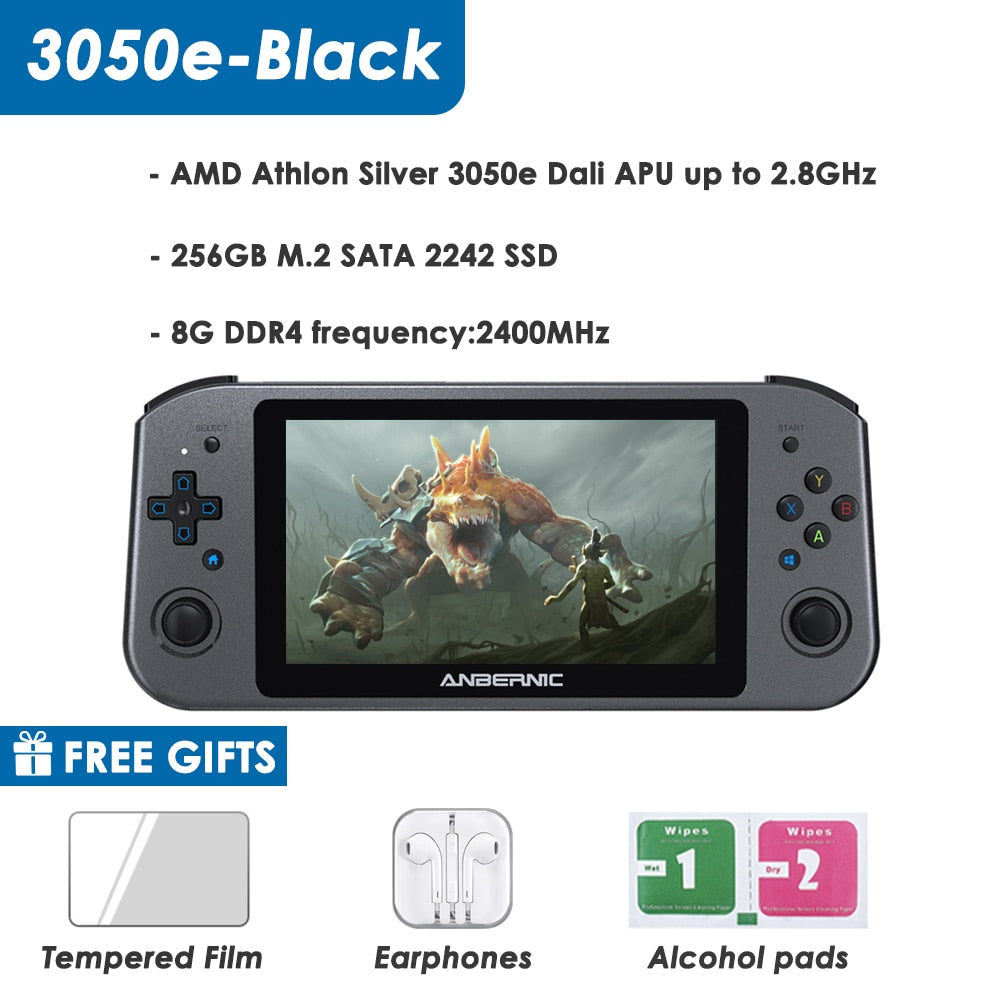 Anbernic Win600 Handheld Game Console 5.94-INCH Portable PC Pocket Mini Laptop Win10/Steam OS System AMD 3050e/3020e Steam Deck