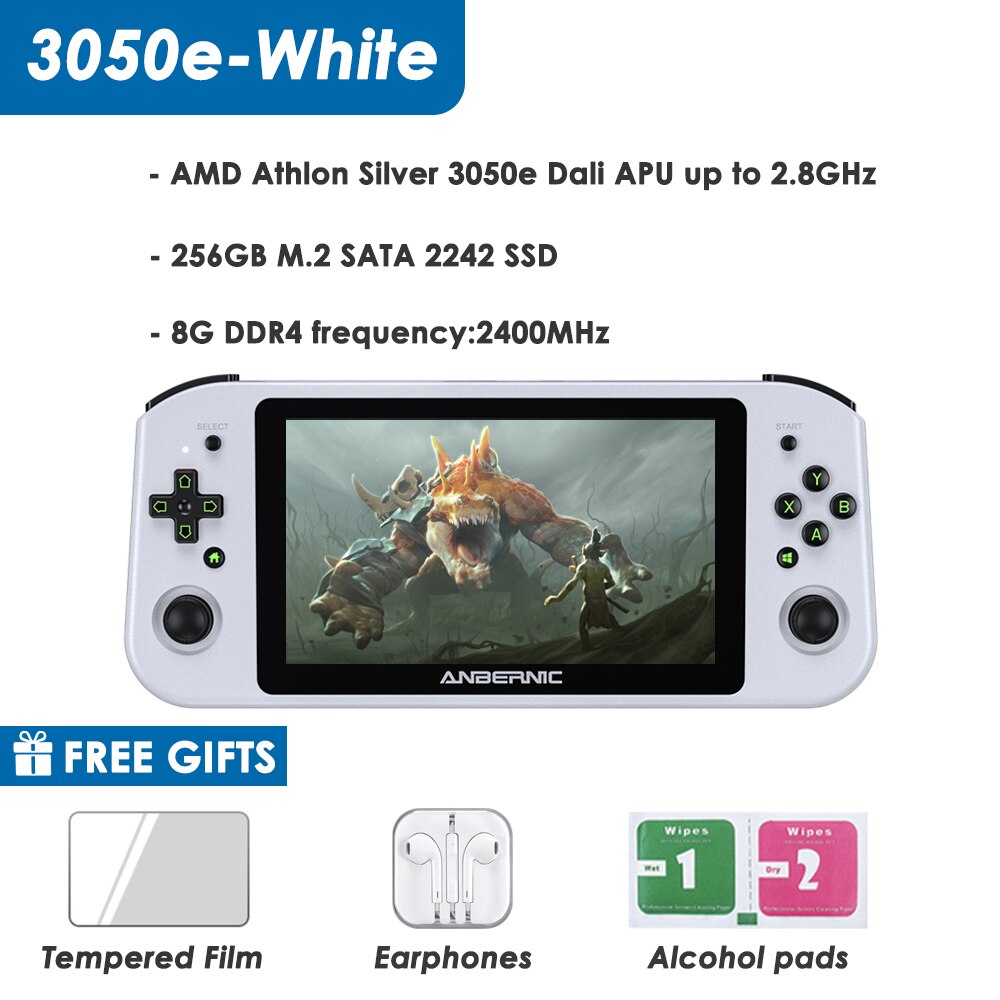 Anbernic Win600 Handheld Game Console 5.94-INCH Portable PC Pocket Mini Laptop Win10/Steam OS System AMD 3050e/3020e Steam Deck