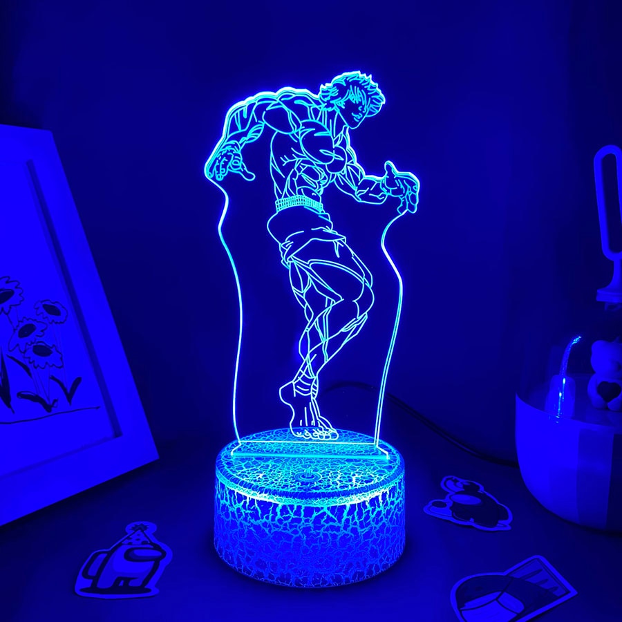 Anime Baki the Grappler 3D Led Night Light Birthday Gifts For Friends Lava Lamp Bedroom Table Decoration Manga Figure Baki Hanma