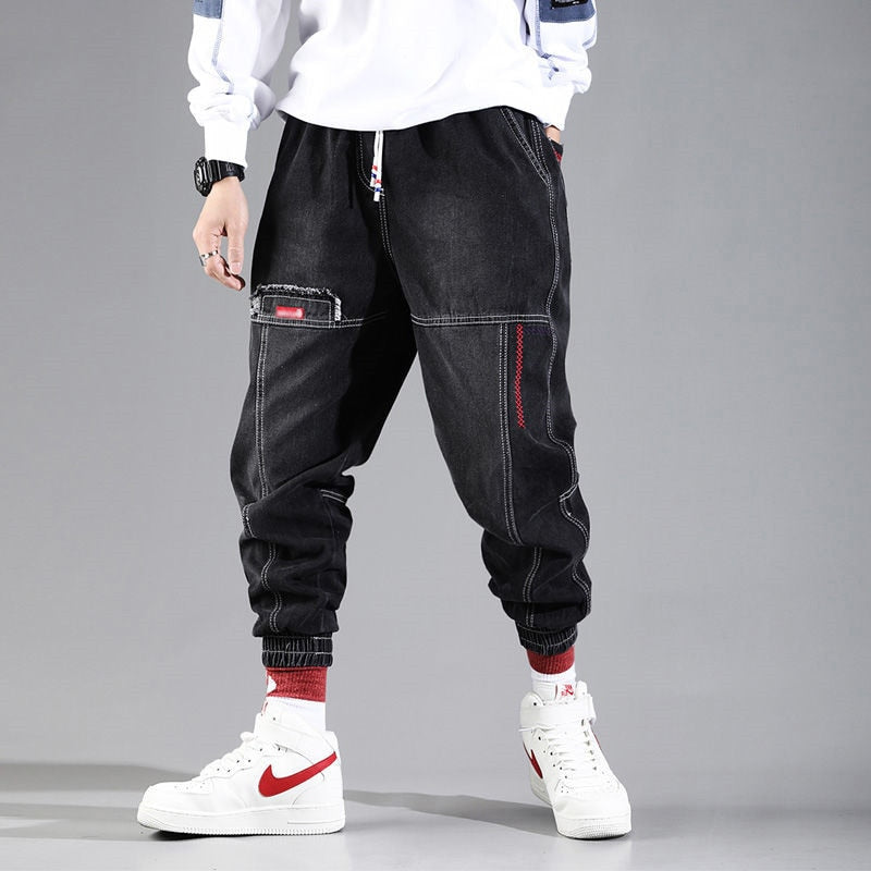 New Streetwear Hip Hop Cargo Pants Men&#39;s Jeans Elastic Harun Joggers In Autumn and Spring Men ClothIng