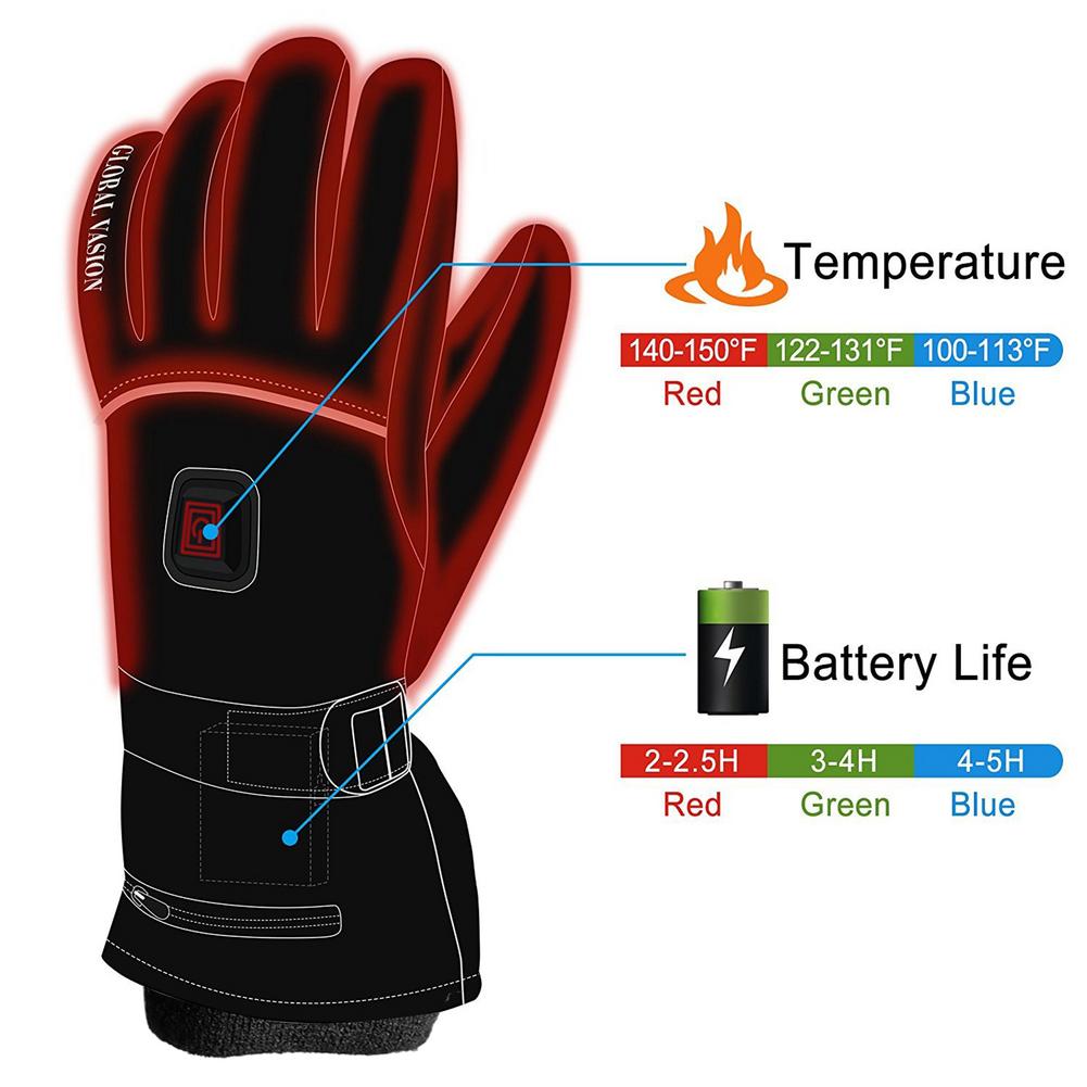 Winter Ski Outdoor Work USB Electric Heated Gloves Hand Warmer With 4000mAh Rechargeable Battery Cycling Motorcycle Gloves