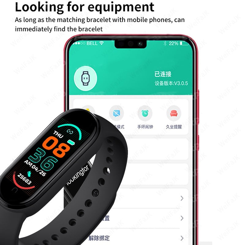 New M6 Smart Watch Men Women Fitness Sports Smart Band Fitpro Version Bluetooth Music Heart Rate Take Pictures Smartwatch