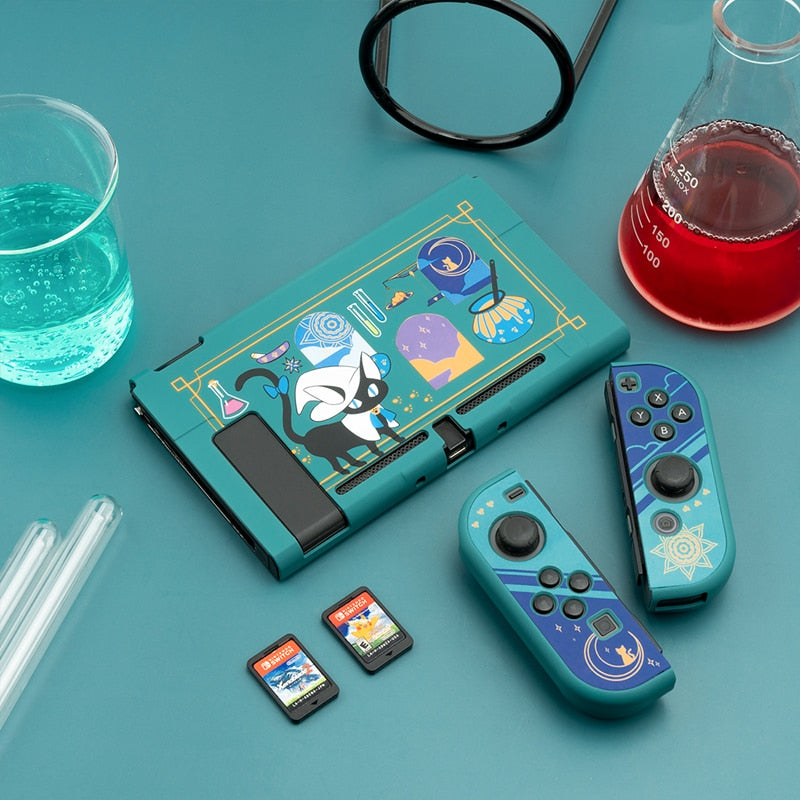 GeekShare Nintend Switch Shell Alchemy Cat Magic Potion Cartoon Fairy League Hard Cover Back Girp Shell For Nintendo Switch