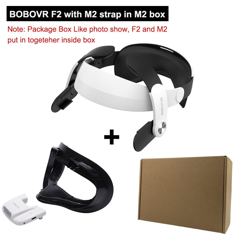 BOBOVR M2 Strap F2 Upgrade For Quest 2 Fan Lens No Fog Halo Strap Protective C2 Case Handle Cover For Oculus Quest2 Accessoires