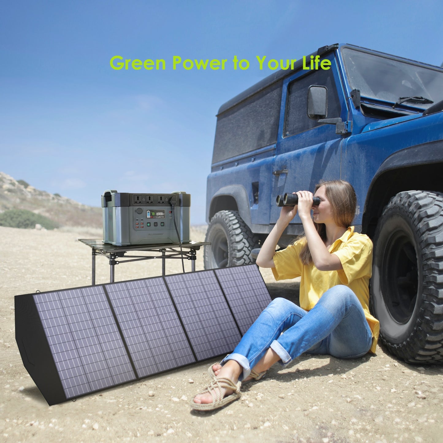 Clean Energy ALLPOWERS Foldable Solar Panel 400W Solar Cell Solar Charger with MC-4 Output for Powerstation RV Caravan Boat