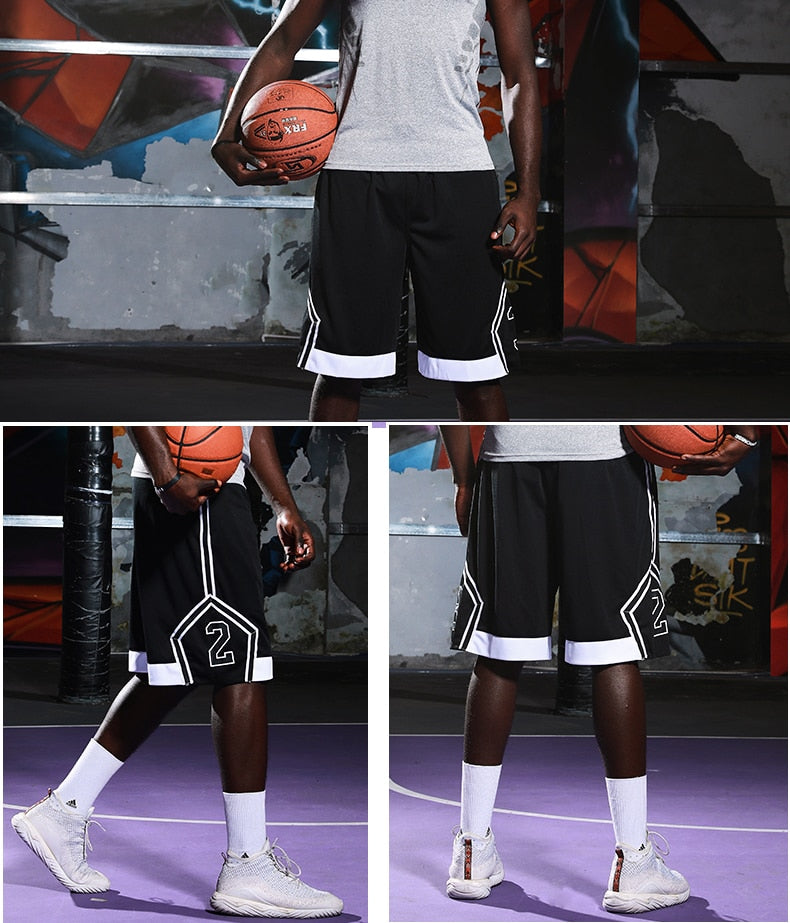 Custom number Basketball Shorts Loose Breathable Men Basketball Shorts Zipper Pocket Training Basketball Quick Dry Running Short