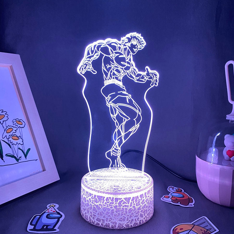 Anime Baki the Grappler 3D Led Night Light Birthday Gifts For Friends Lava Lamp Bedroom Table Decoration Manga Figure Baki Hanma