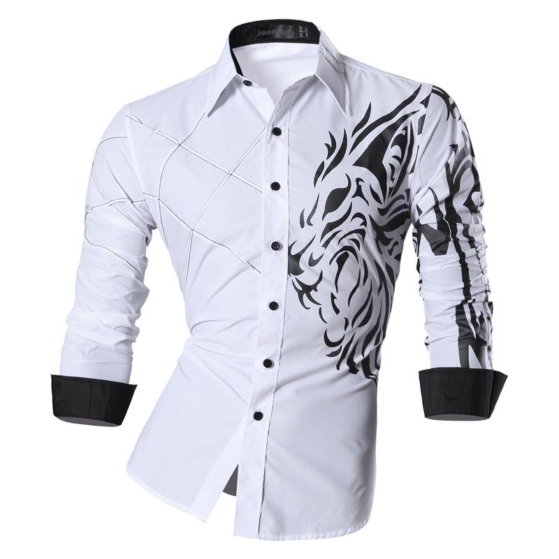 jeansian casual shirts dress male mens clothing long sleeve social slim fit brand boutique cotton western button 2028