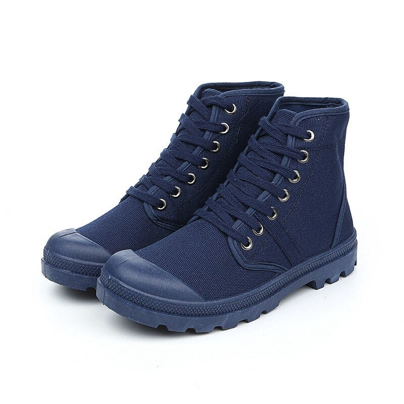 YWEEN Lace Up Men&#39;s Casual Shoes Spring Autumn High Top Men&#39;s Army Shoes Men Casual Canvas Shoes Male High Quality Shoes